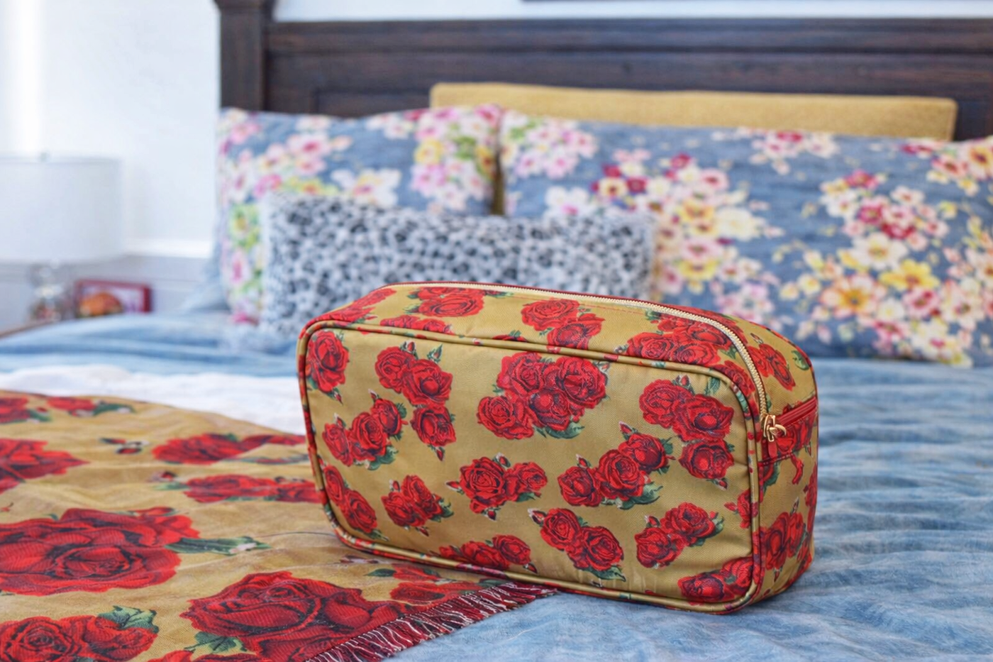 Rose Makeup Bag