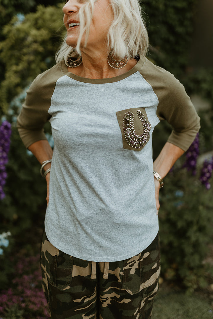 Lucky Lizzy Baseball Tee