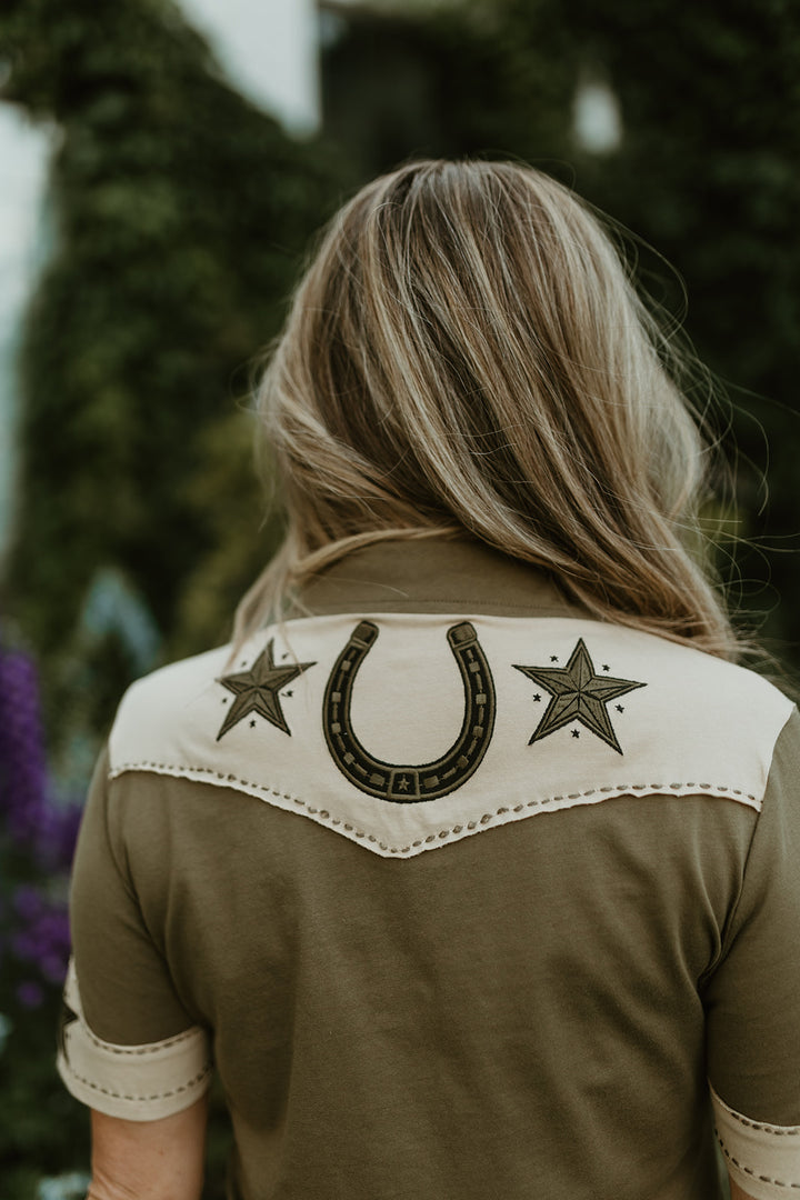 The Brave Horse Button Up