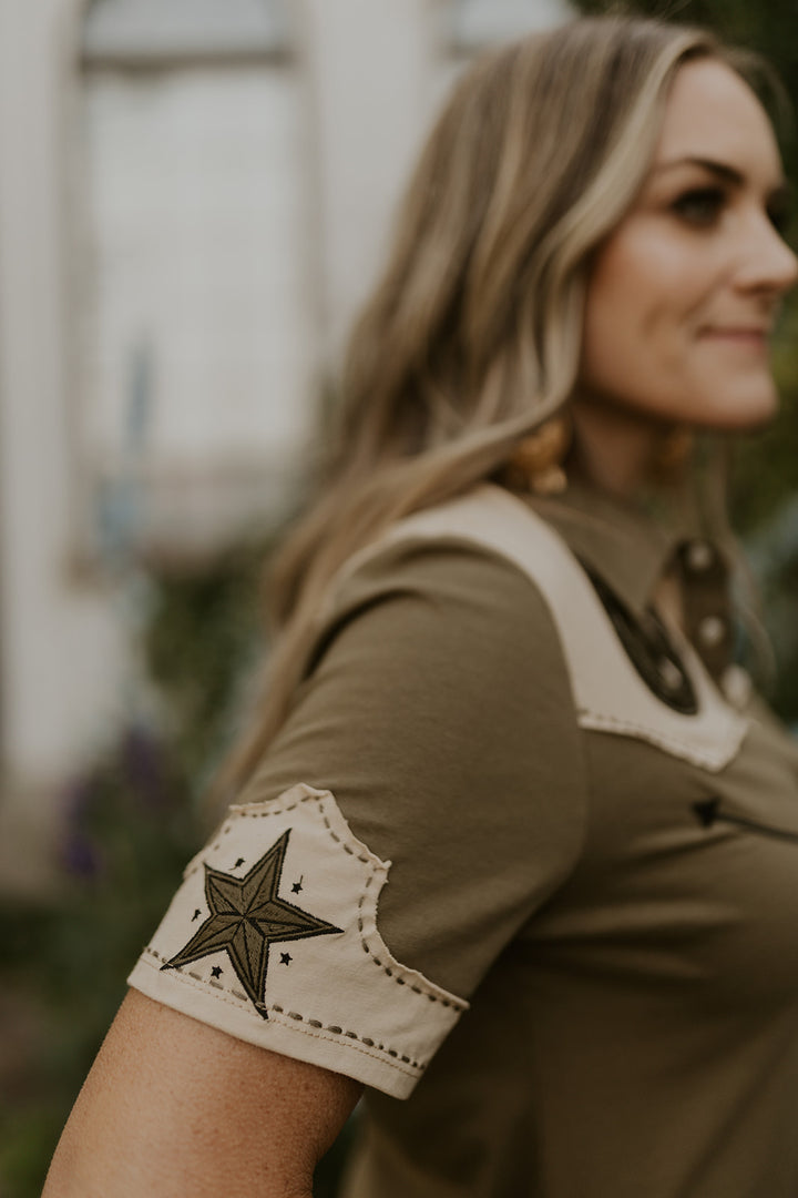 The Brave Horse Button Up