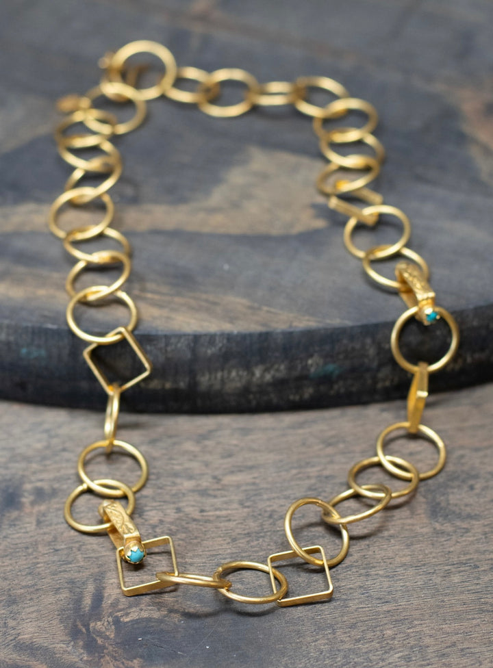 Loops and Chain Necklace