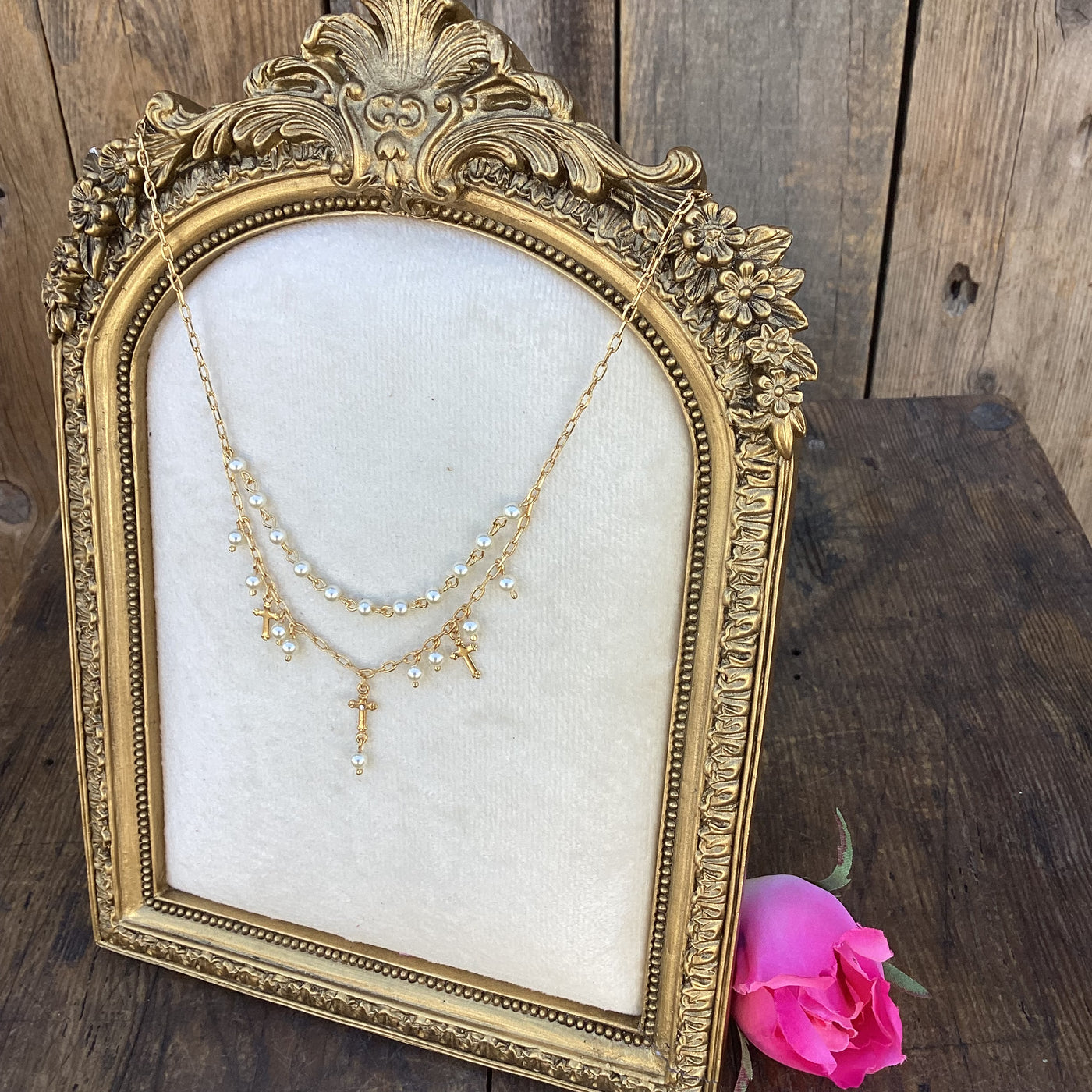 Gold Crosses Necklace