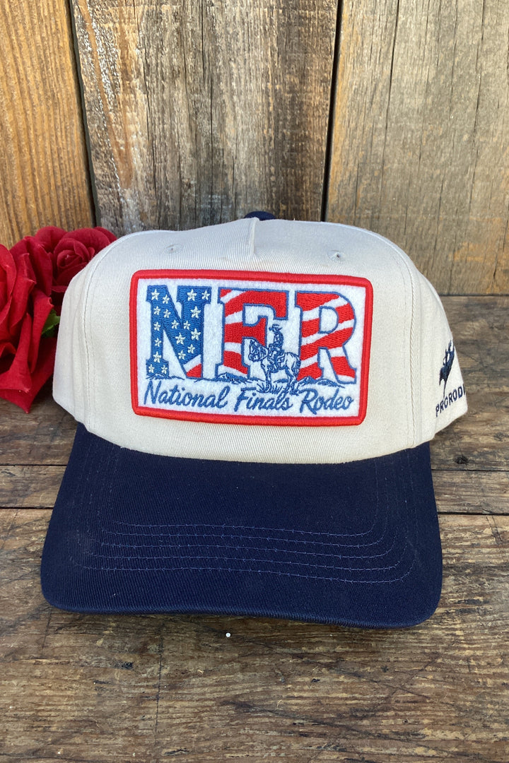 Cream & Navy American Cap