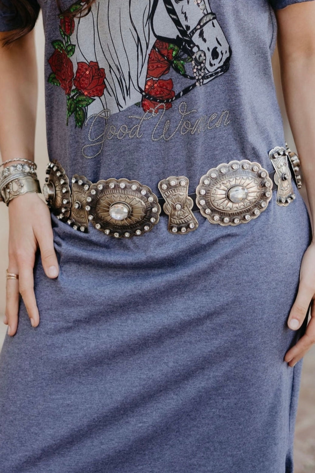 Clear as Crystal Concho Belt