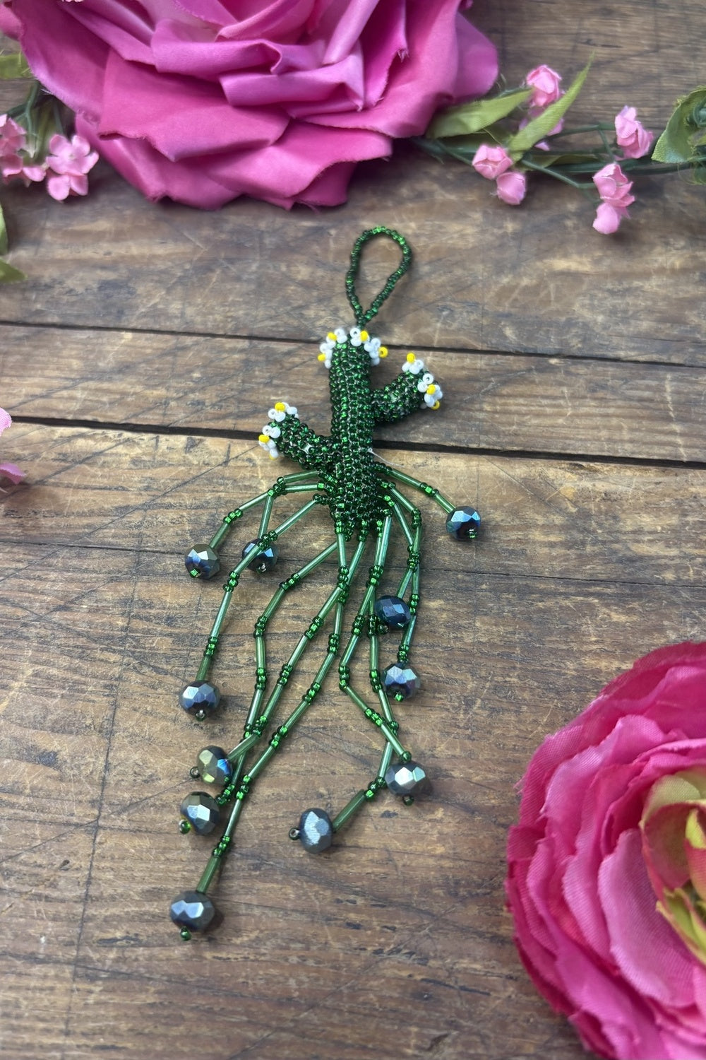 Cowgirl Cactus Keychain