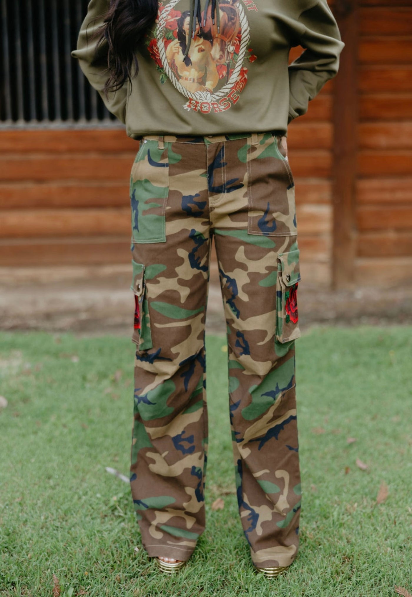 Heavenly Rose Camo Jean