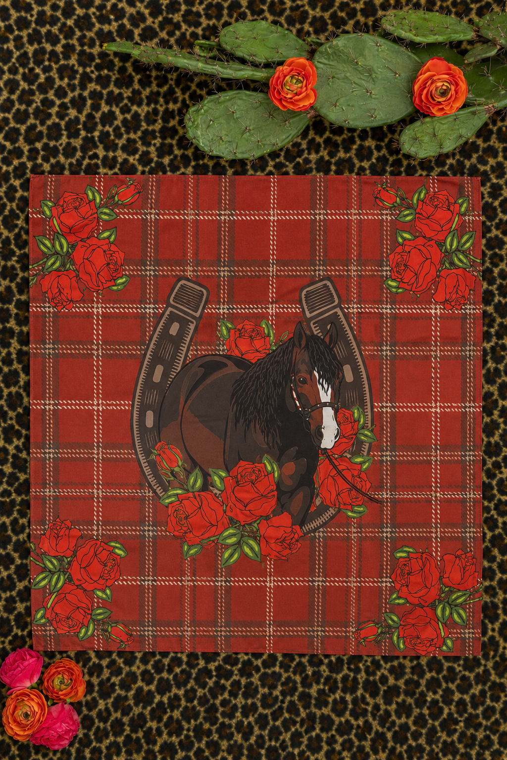 Vintage Plaid Pony Wild Rag