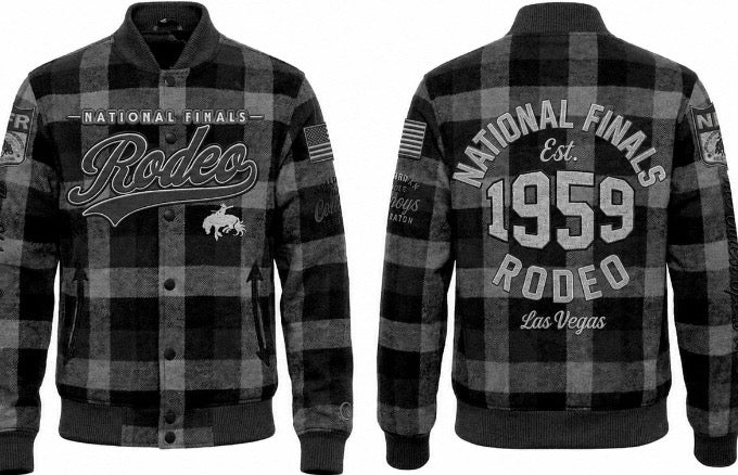 Gray Plaid NFR Bomber Jacket🔜