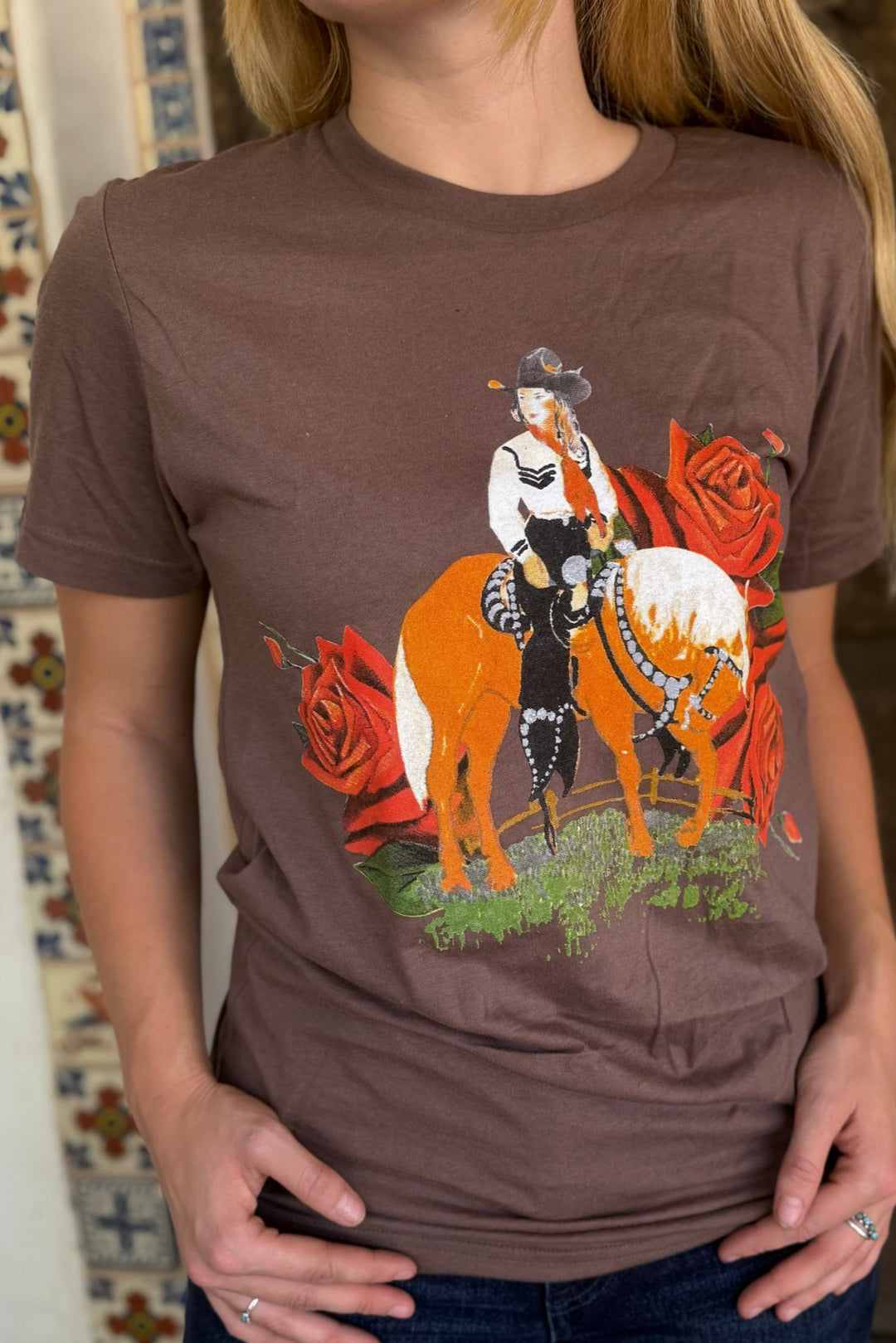 Cowgirls in Heaven Brown Tee
