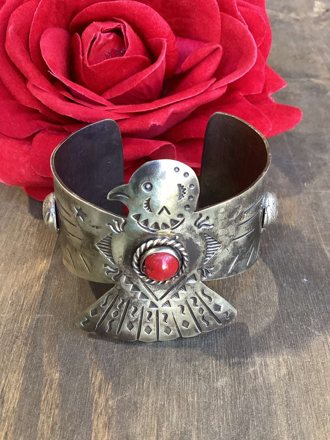 Engraved Thunderbird Cuff