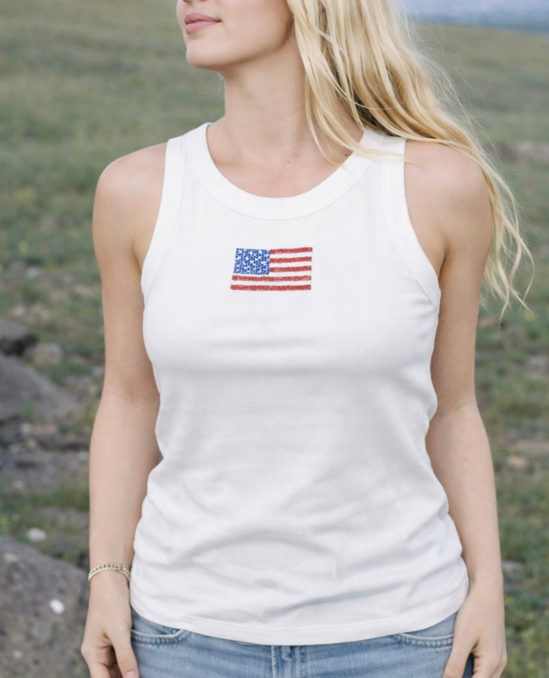 Merica’ White Tank