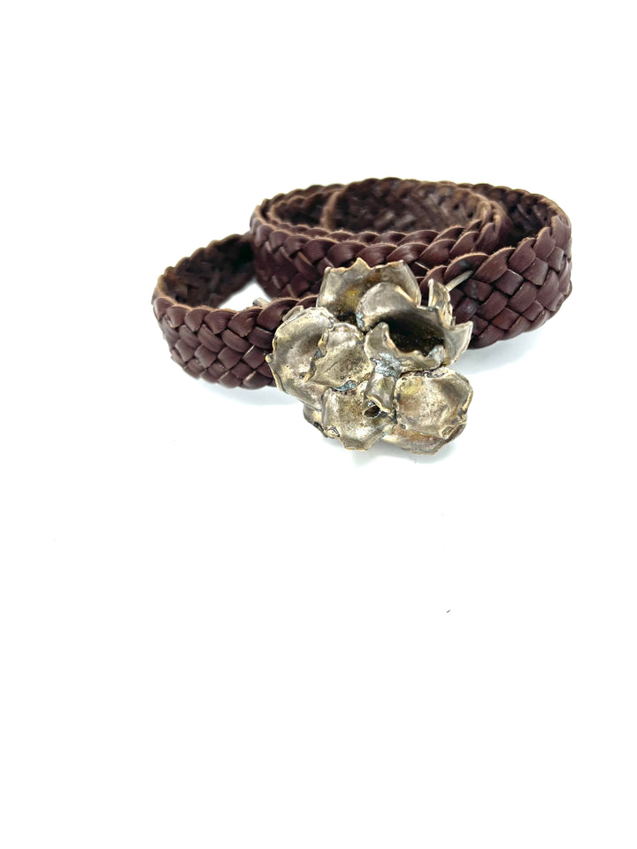 Golden Rose Leather Bracelet
