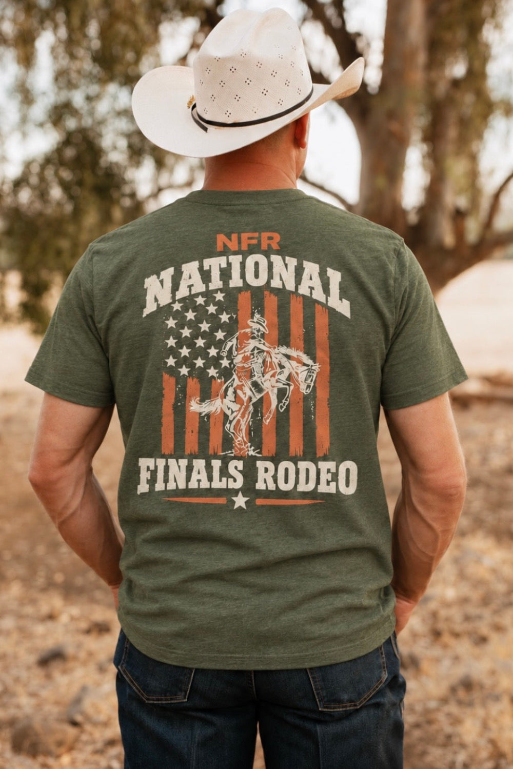 Pre Order: Vertical Patriot Green NFR Tee