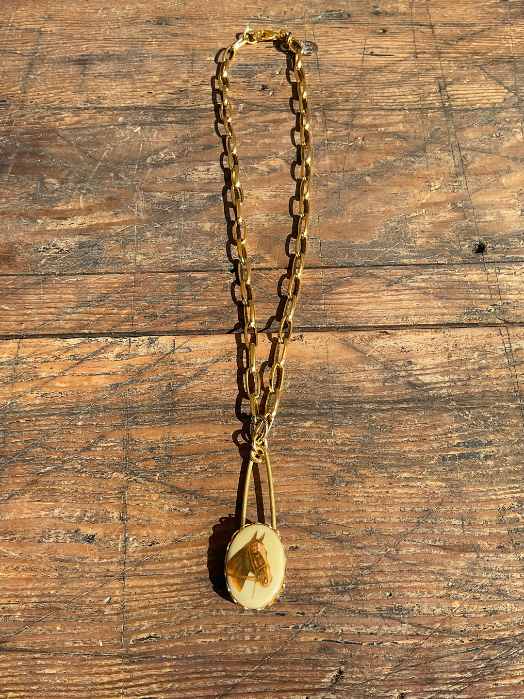 Sunset Spur Horse Necklace