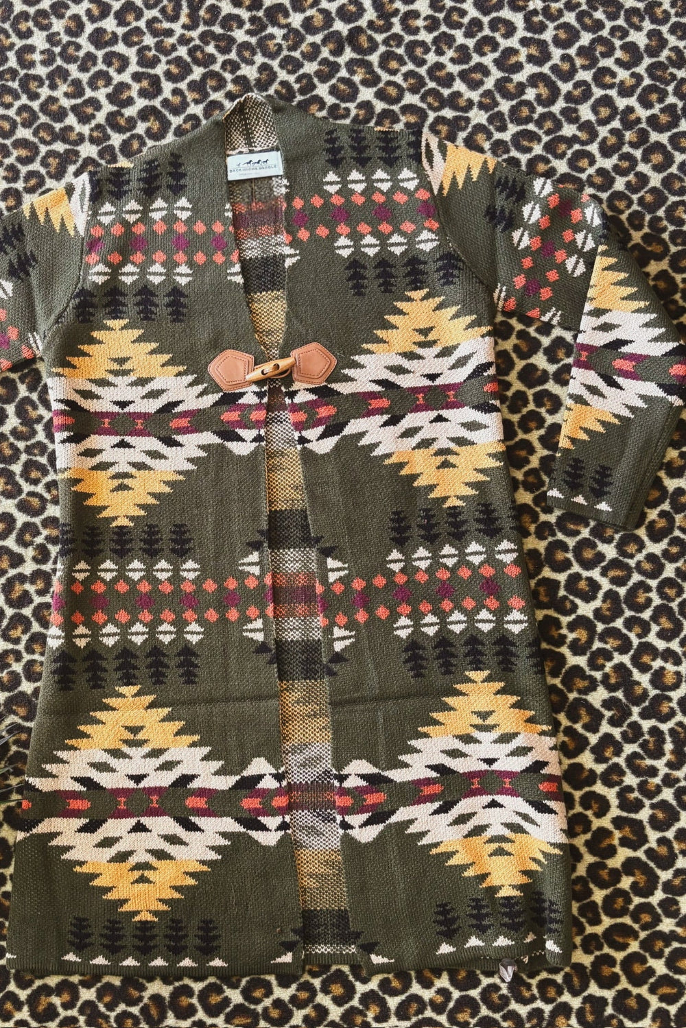 Aztec Ember Long Cardigan