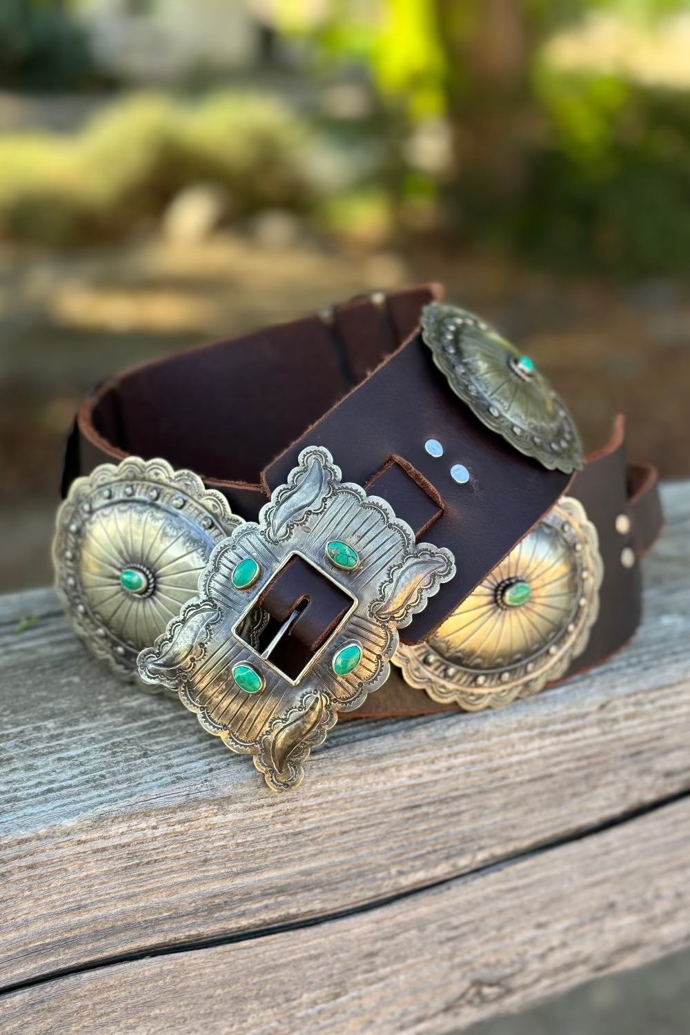 Leather concho belt best sale