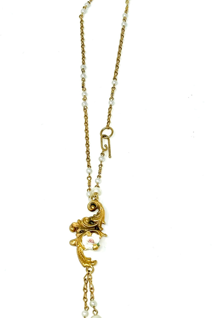 Golden Rose Charm Necklace