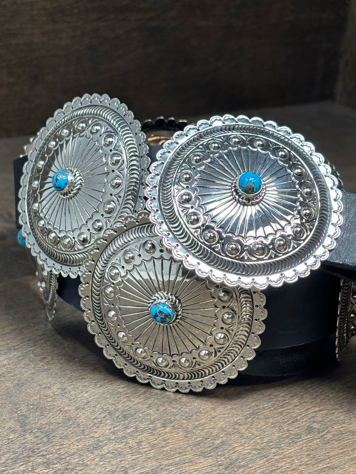 Silver Sundial Concho Belt