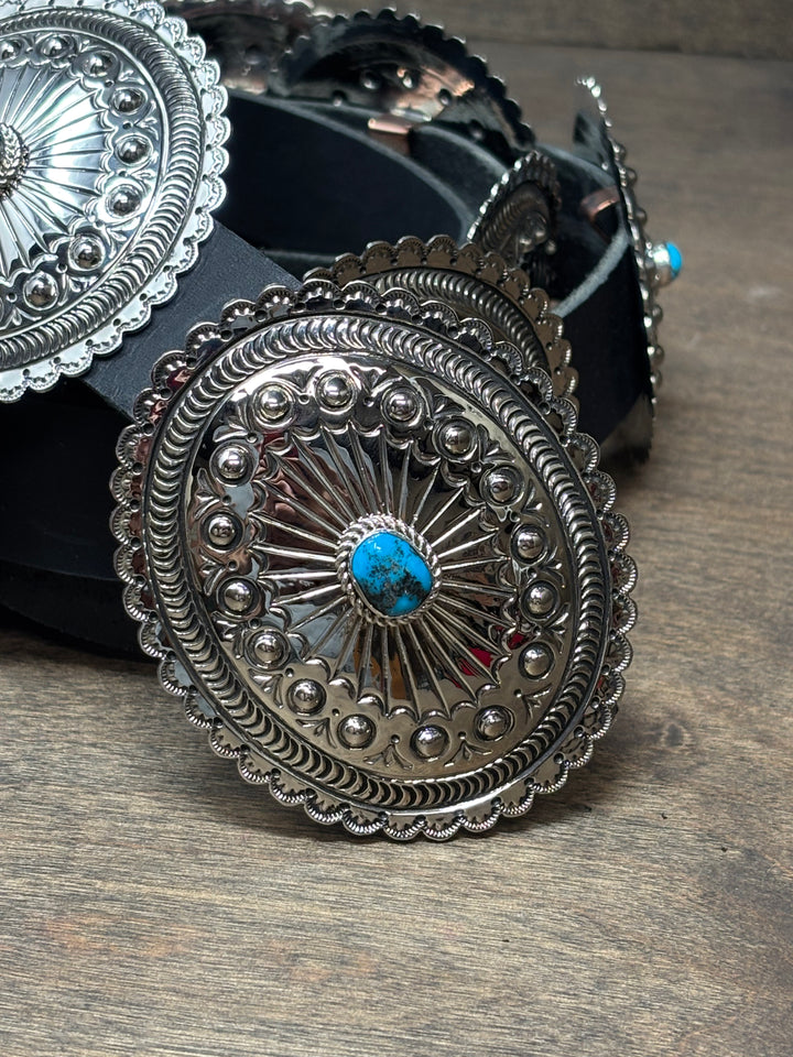 Silver Sundial Concho Belt