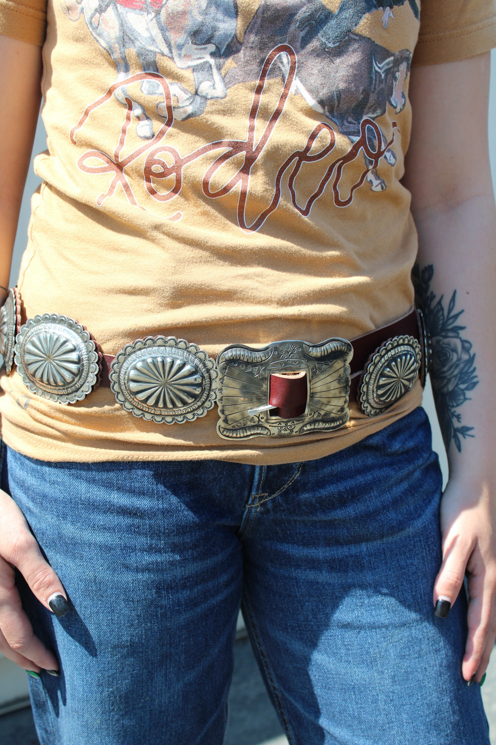 Rainkissed Silver Concho Belt