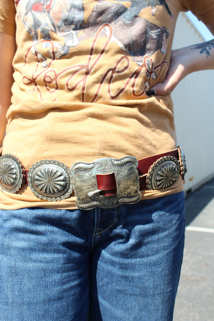 Rainkissed Silver Concho Belt
