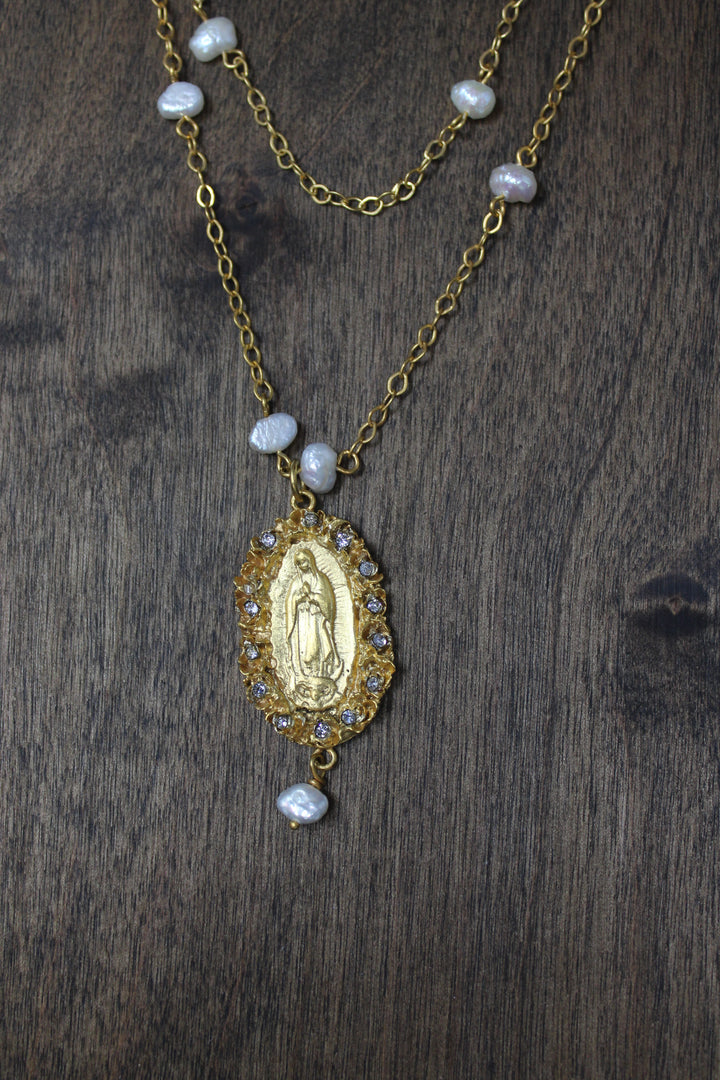 Golden Guadalupe Necklace