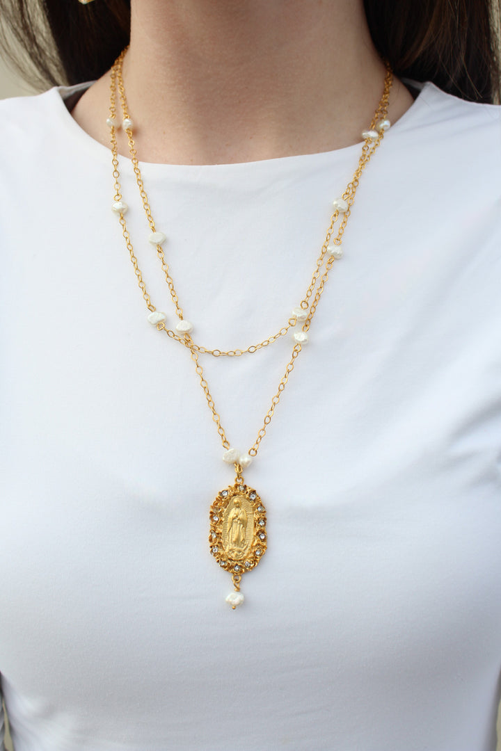 Golden Guadalupe Necklace