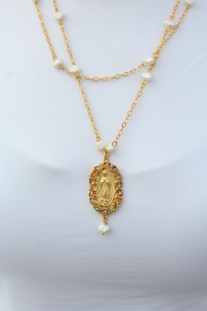 Golden Guadalupe Necklace