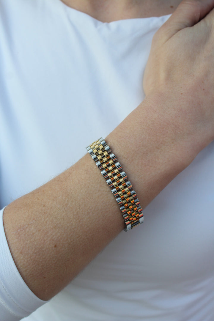 Two Tone Link Bracelet