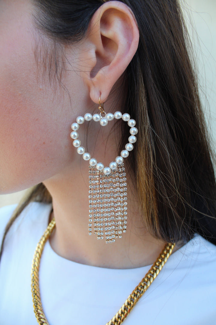 Pearl of Hearts Earrings