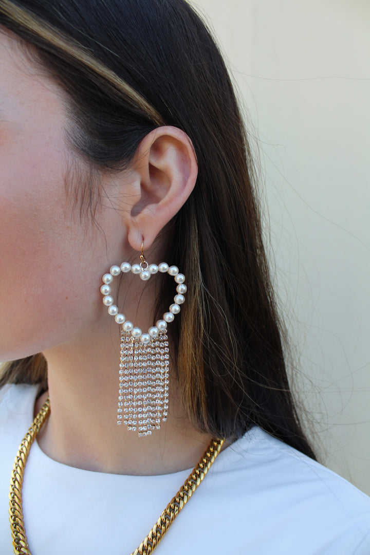 Pearl of Hearts Earrings