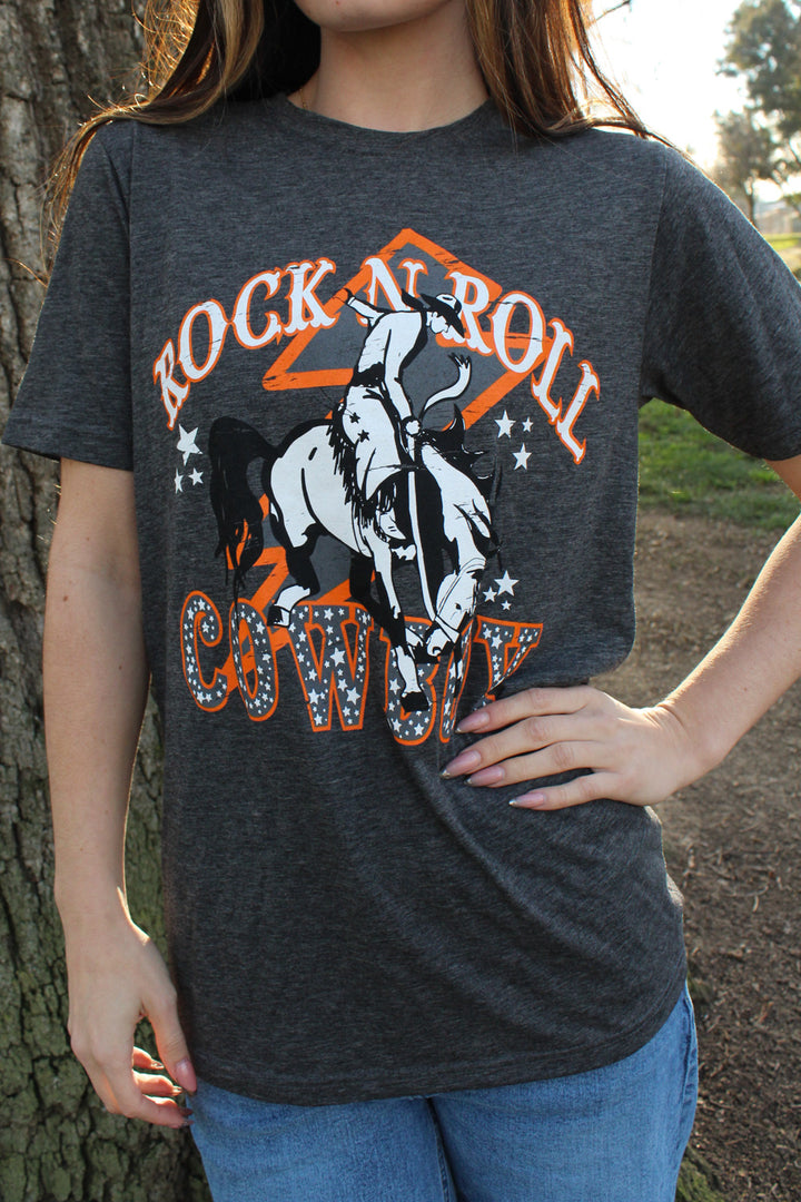 Rock n Roll Cowboy Tee