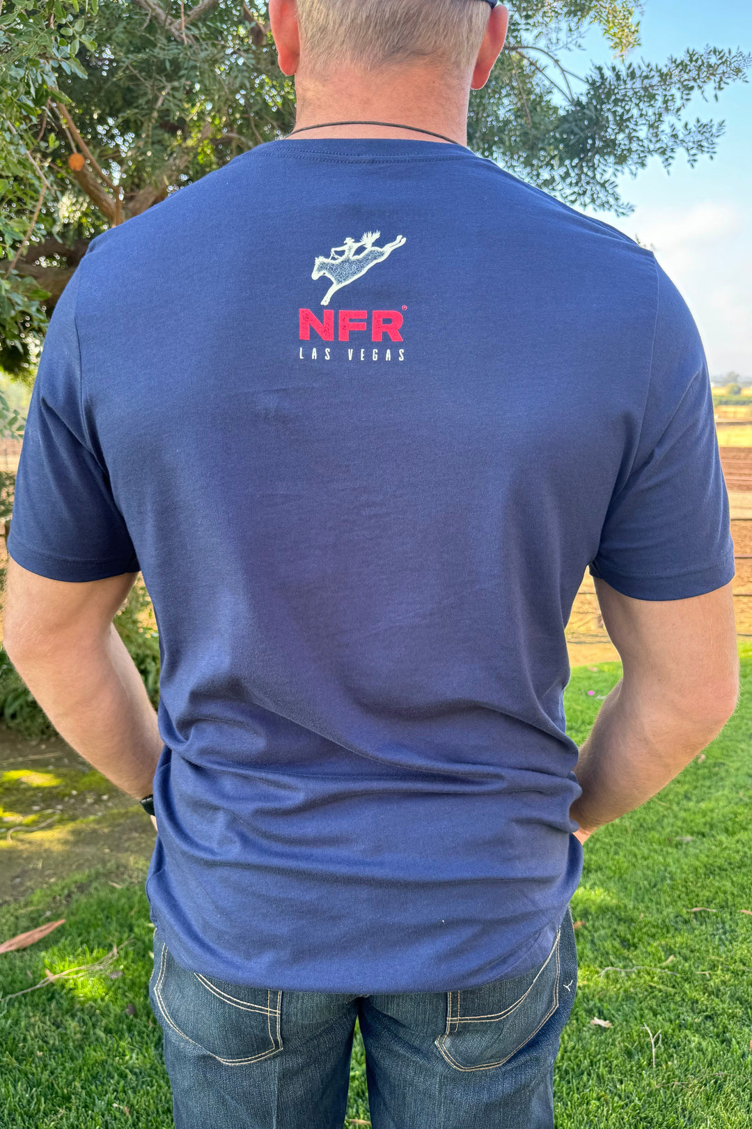 NFR Simple Stack Tee- Navy