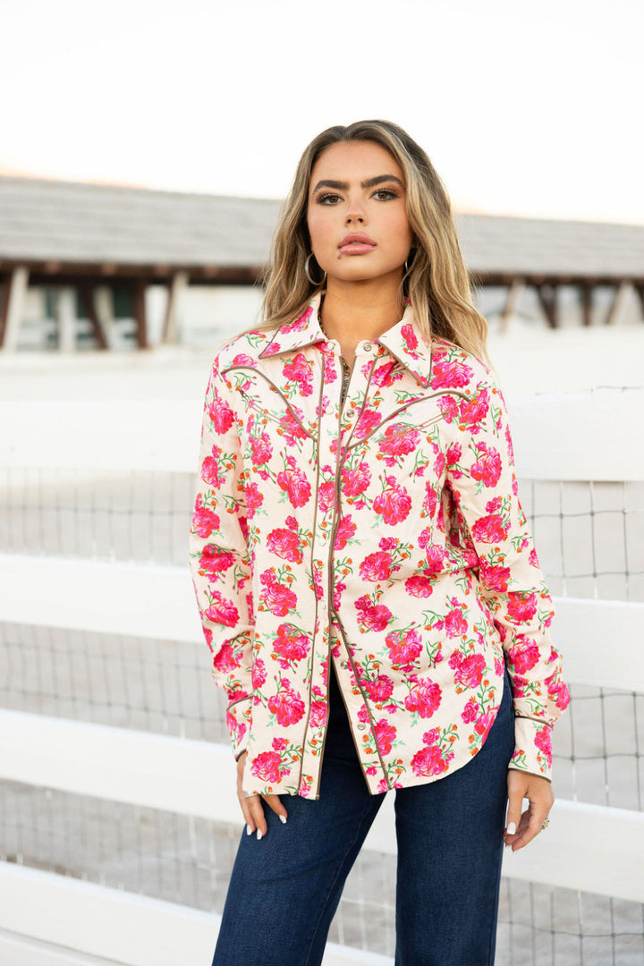 Wild Rose Button Up