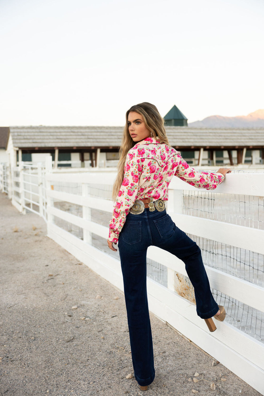 Wild Rose Button Up
