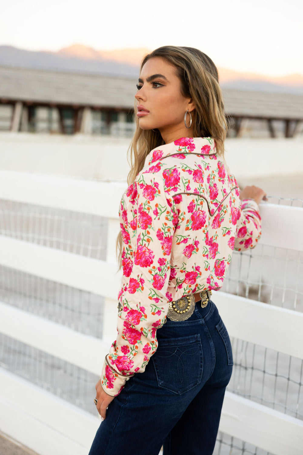 Wild Rose Button Up