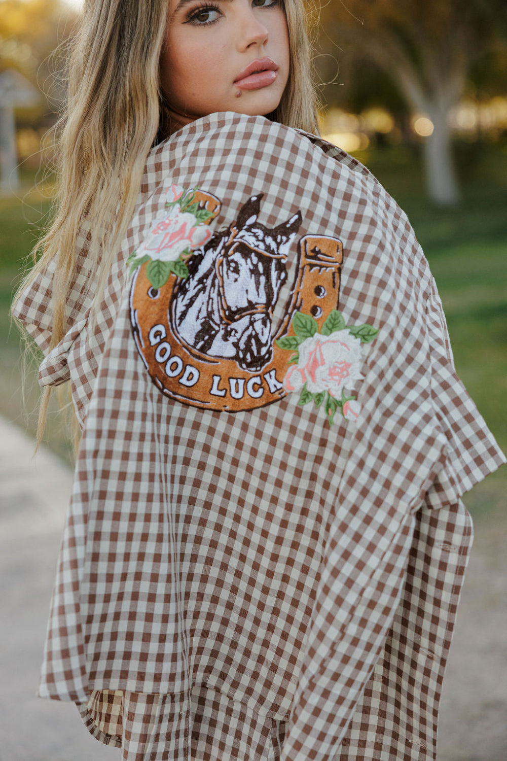 Western Gingham Blouse