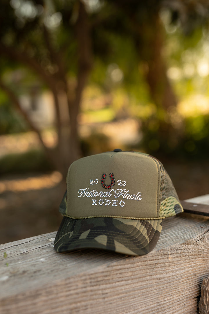 Camo NFR Rodeo Rhinestone Hat