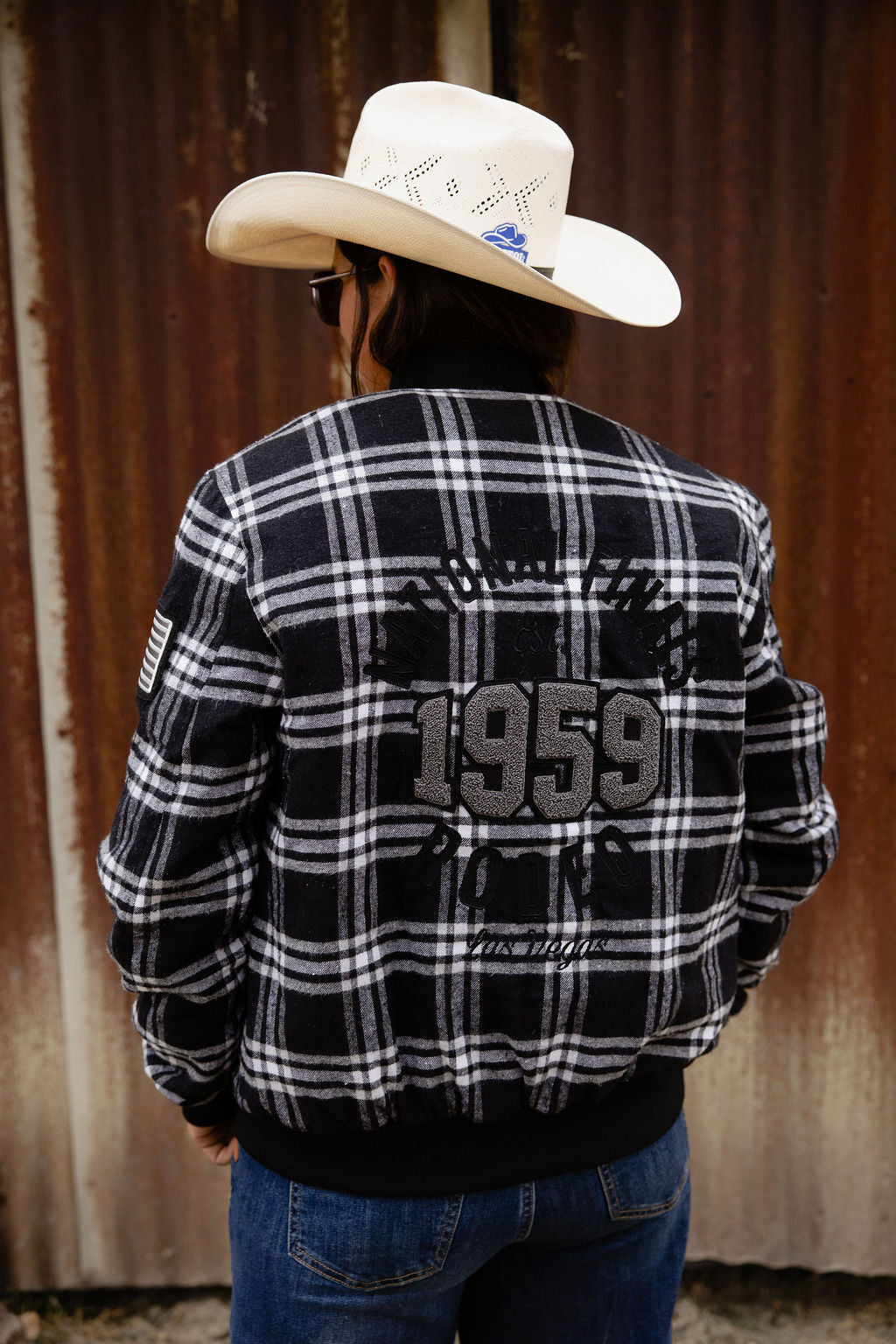 Gray Plaid NFR Bomber Jacket🔜