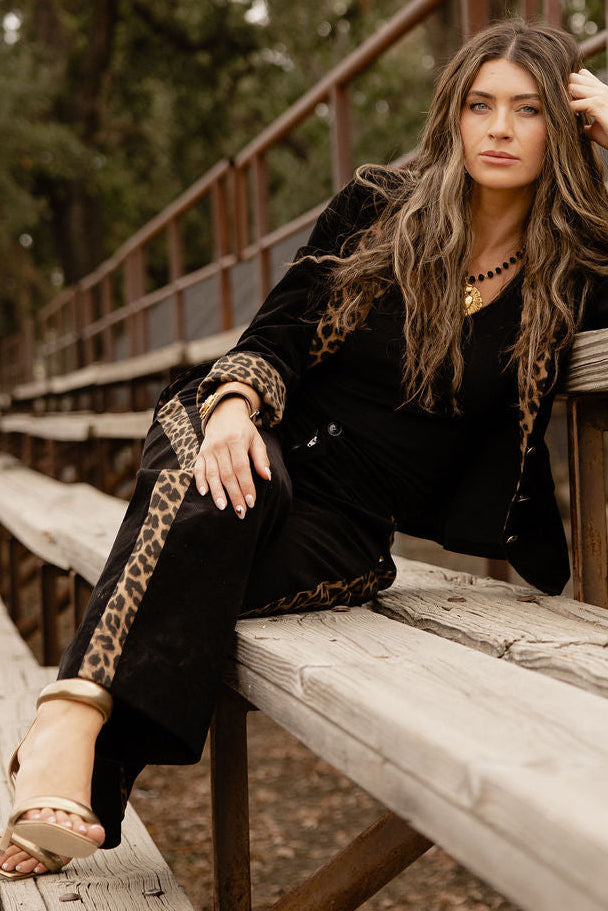 Lady In Leopard Pant