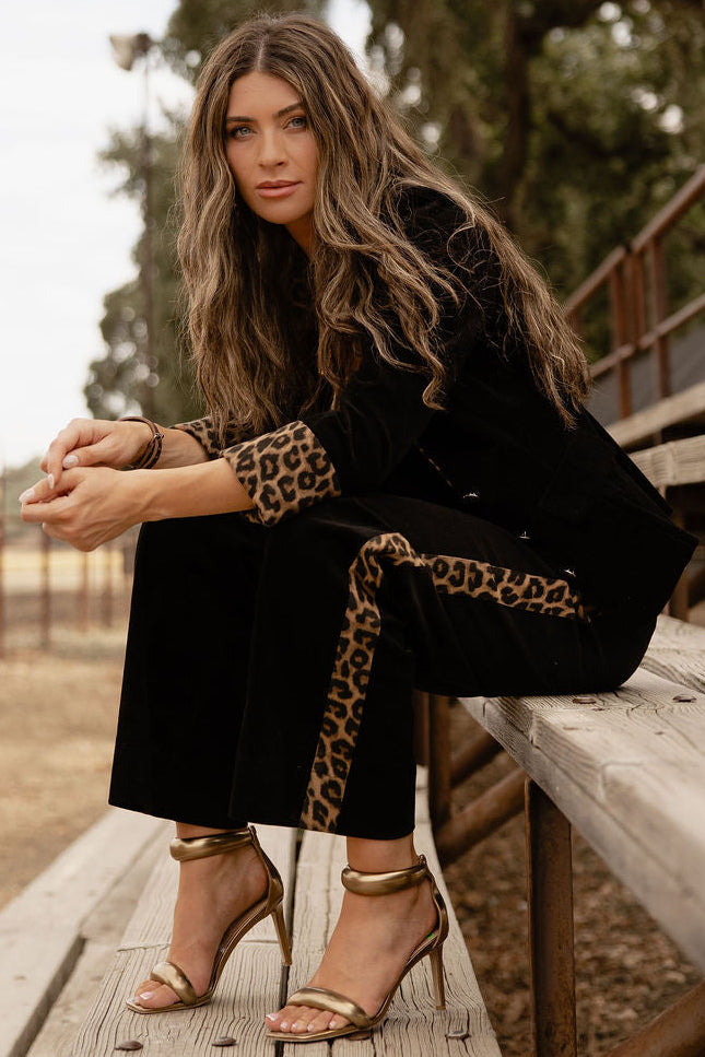 Lady In Leopard Pant
