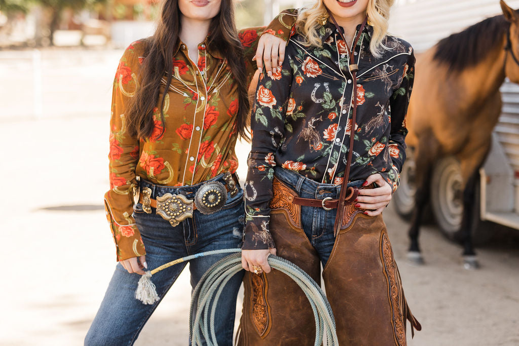 Vintage Cowgirl Button Up