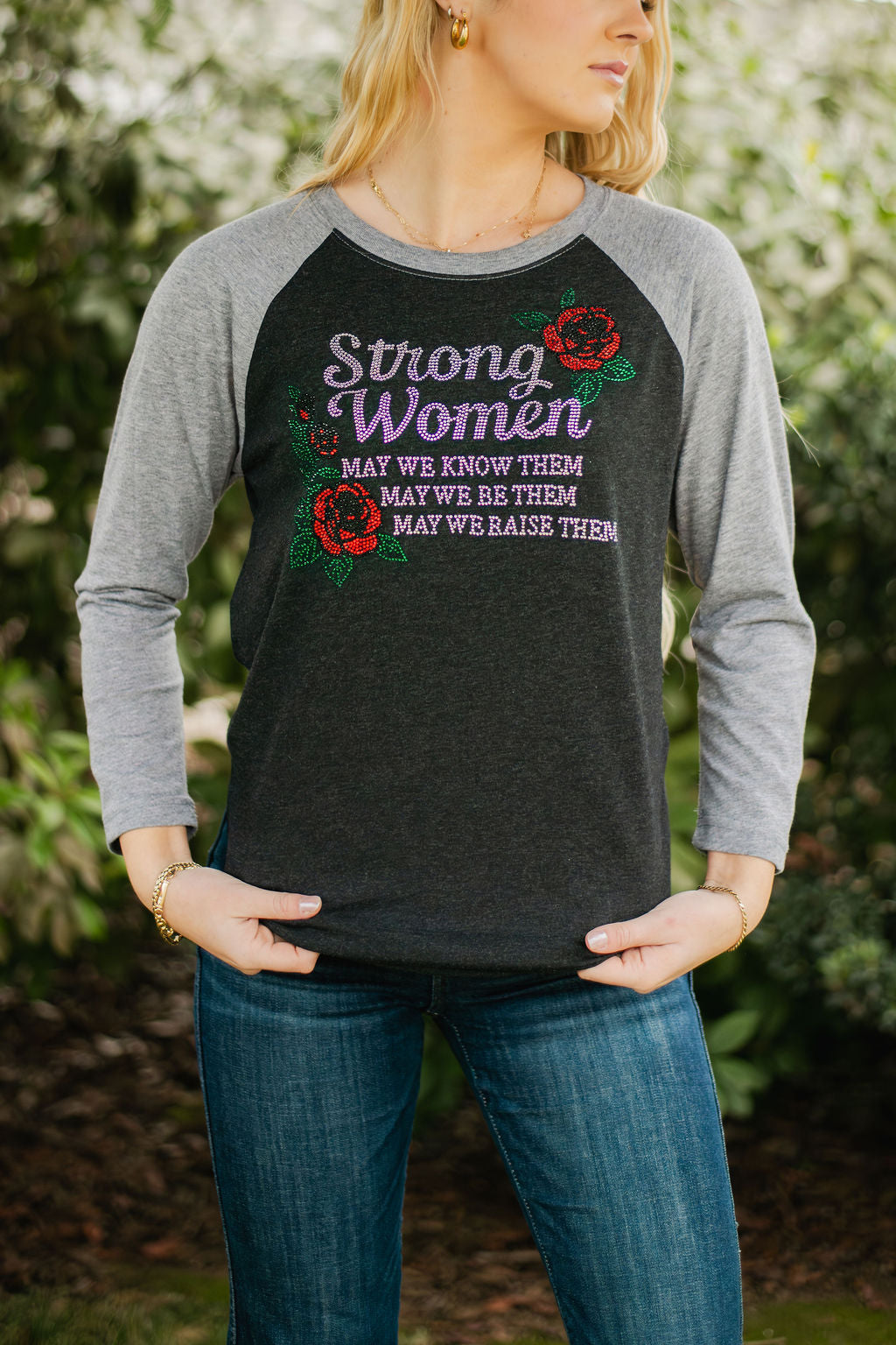 Strong Women Baseball Tee