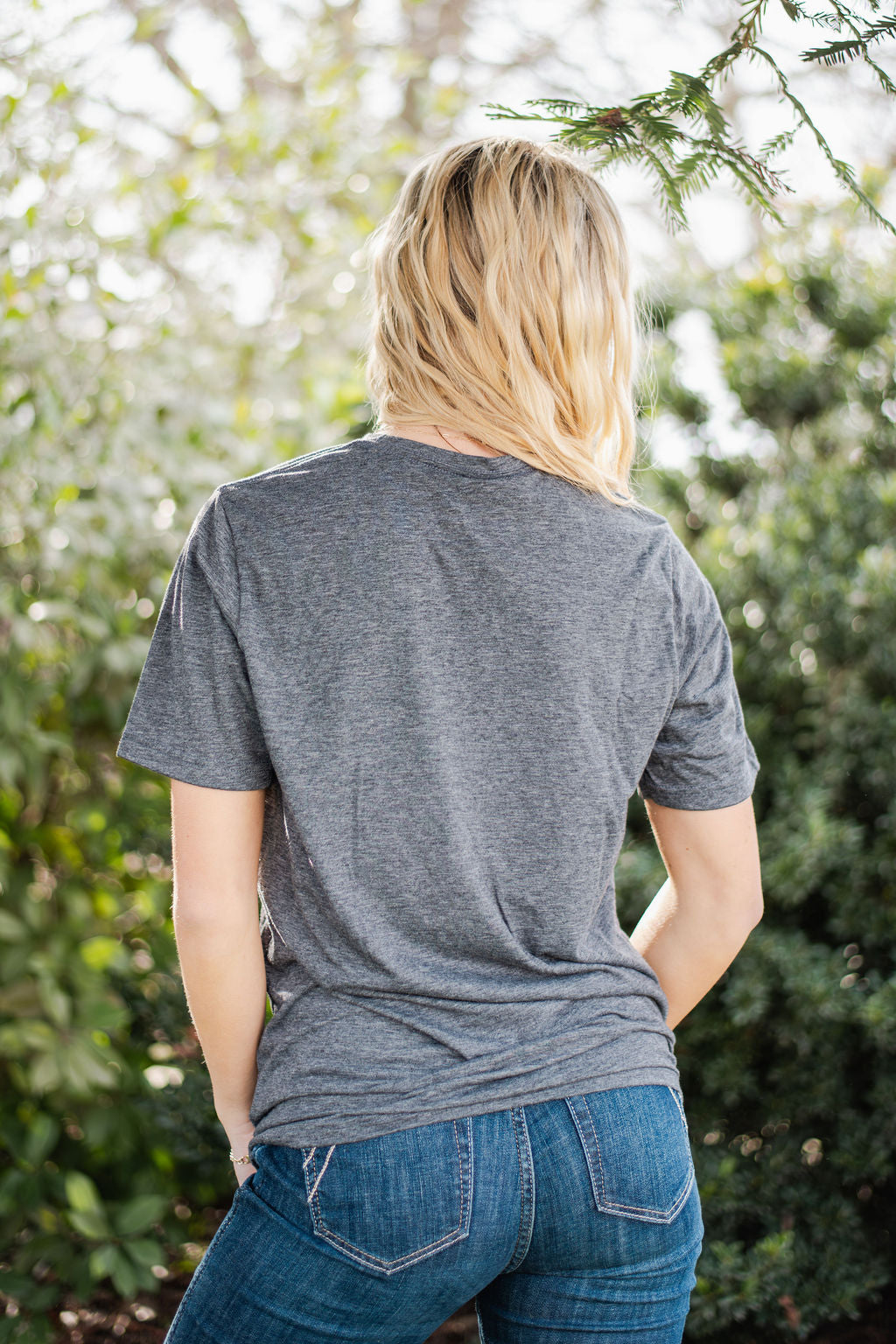 Happy Trails Sweetheart Charcoal Tee