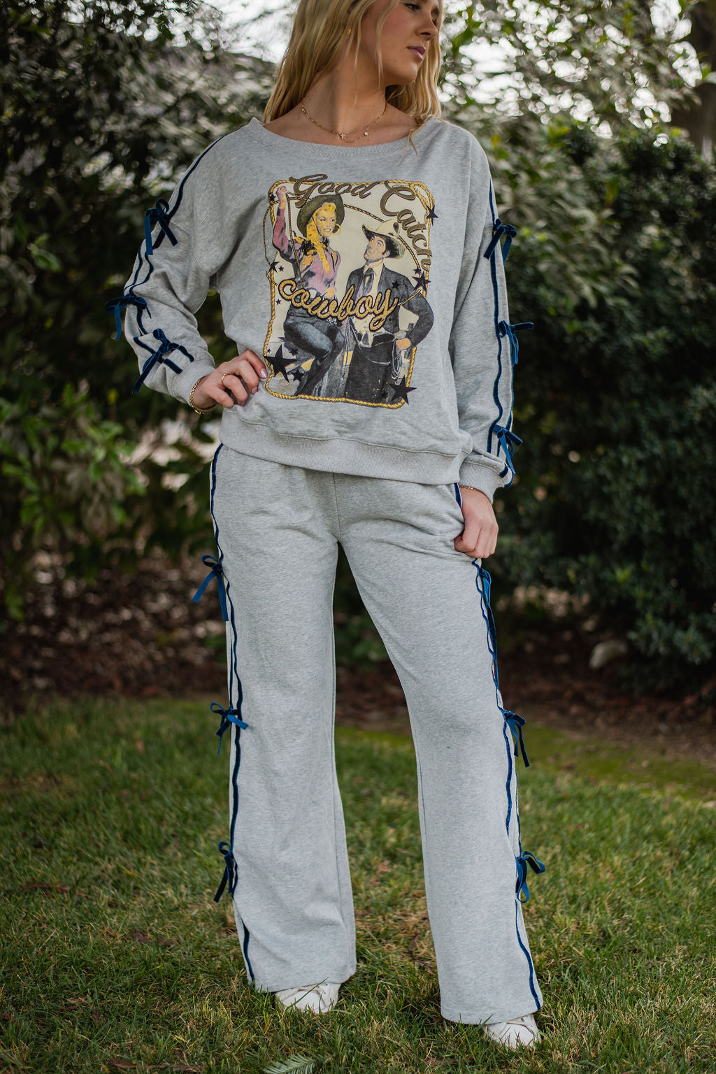 Good Catch Cowboy Bow Sweater