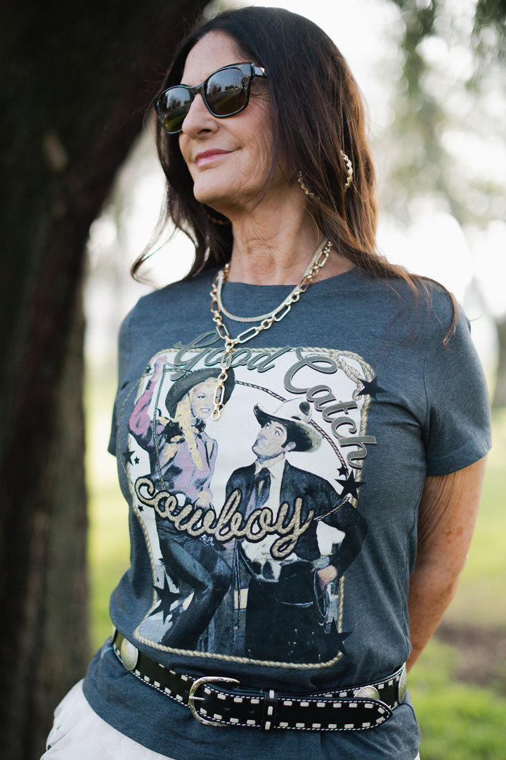 Good Catch Charcoal Tee