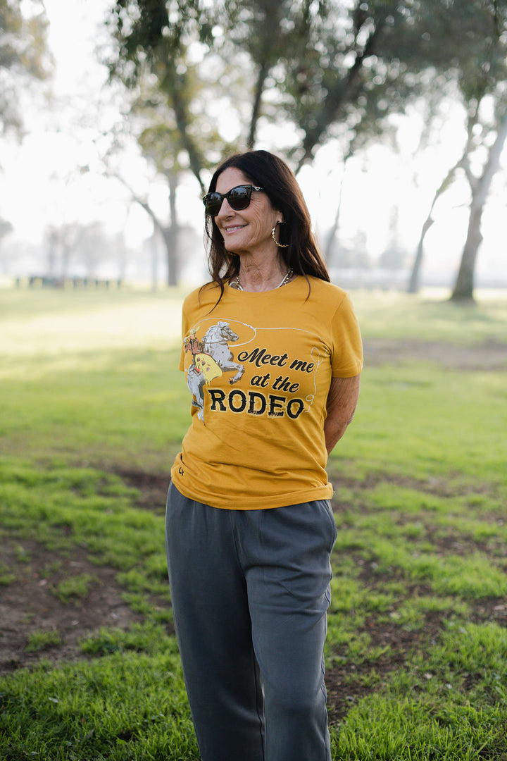 Meet Me At The Rodeo Mustard Tee