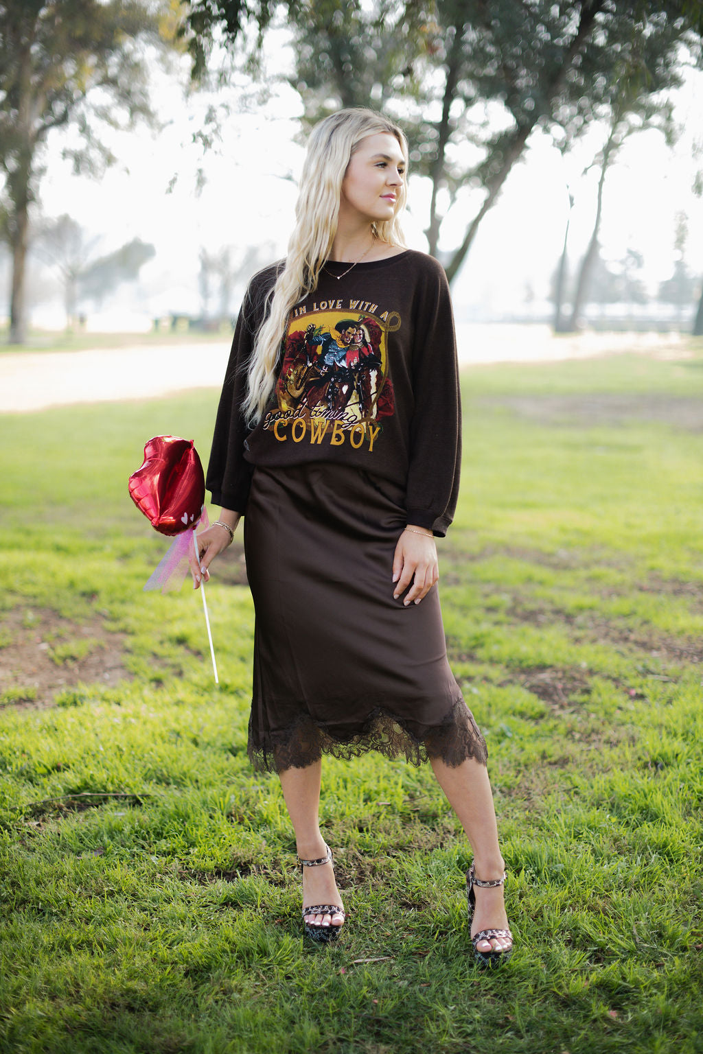 Good Timing Brown Crew Neck