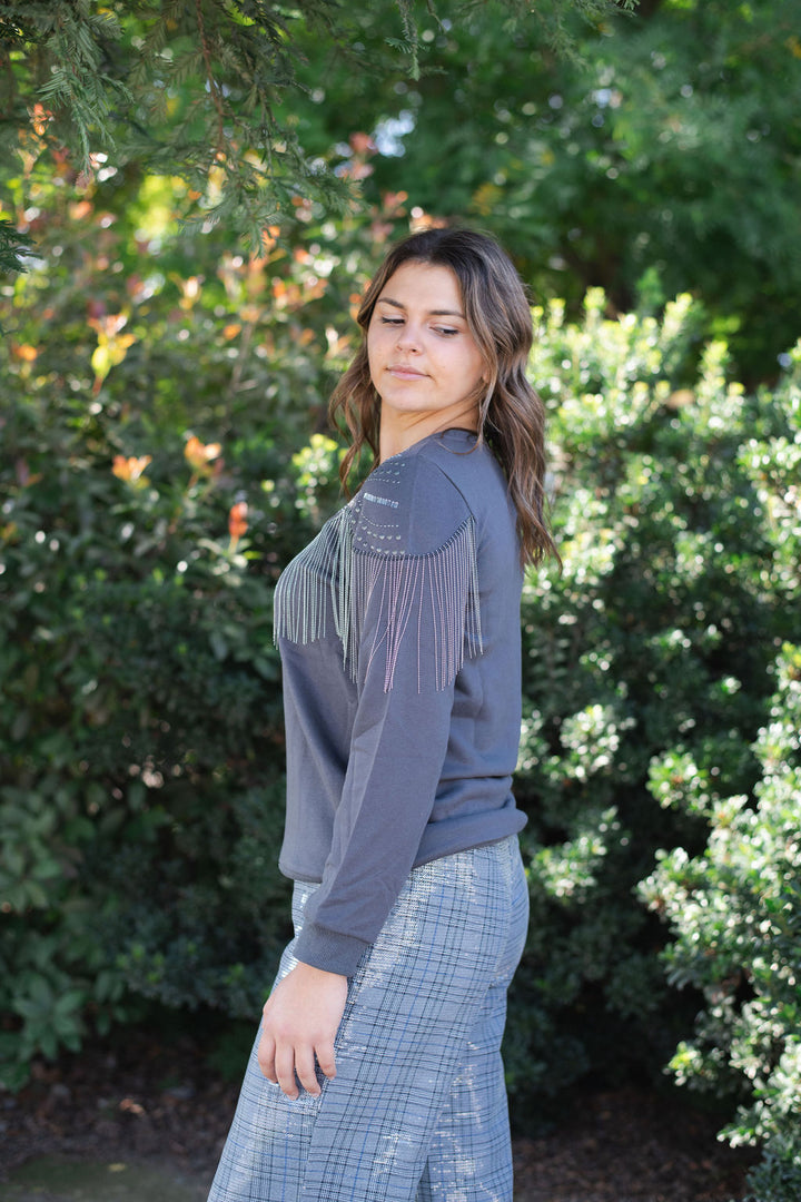 Studded Spur Sweatshirt