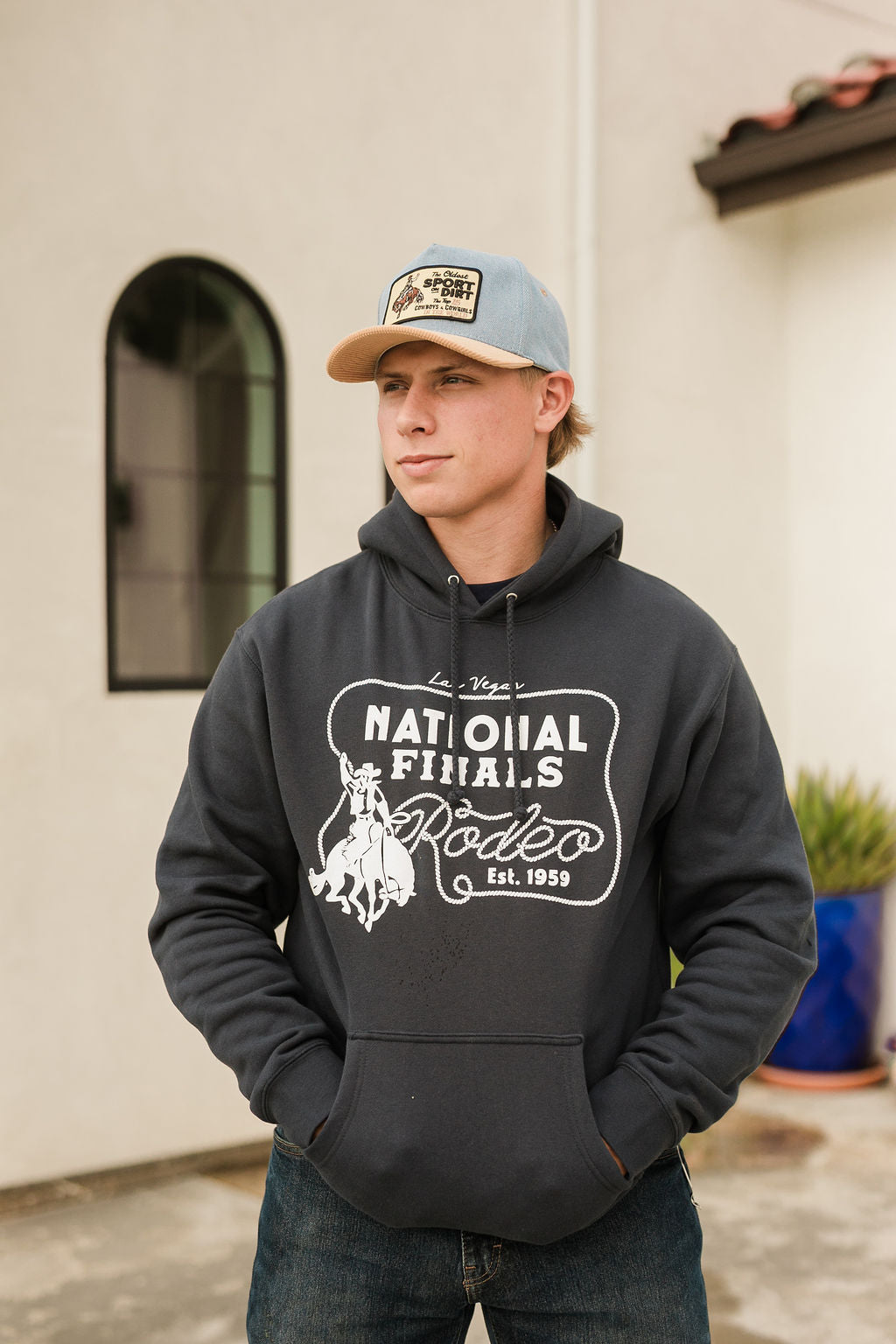 NFR Cowboy Navy Hoodie